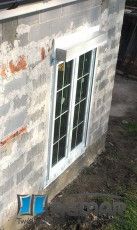 okno tarasowe DPQ82 białe, szpors 18mm, roleta do zabudowy