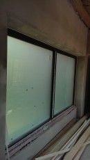 okno ppoż EI60, szyba piaskowana