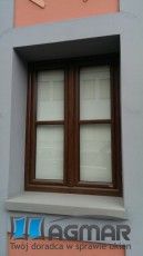 okno DPE70+, szpros wiedeński 40mm, orzech